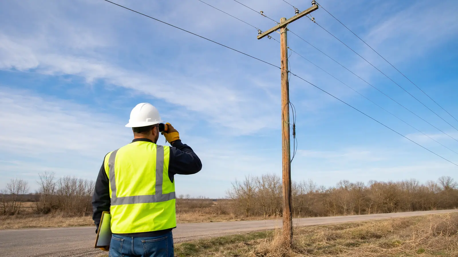 Utility pole with joint-use attachments awaiting pole owner make-ready response before a fiber build