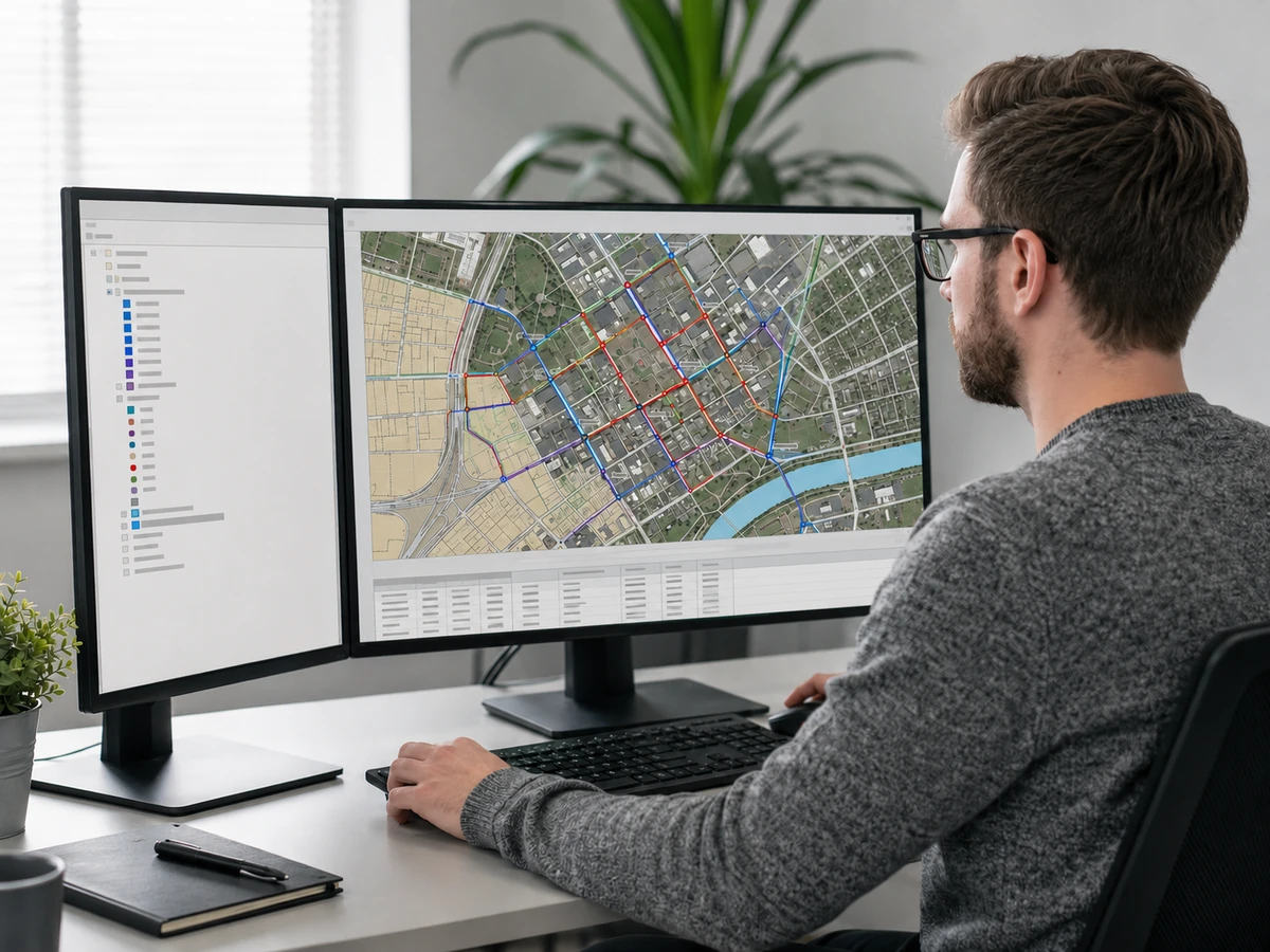 Telecom GIS mapping and fiber network data models